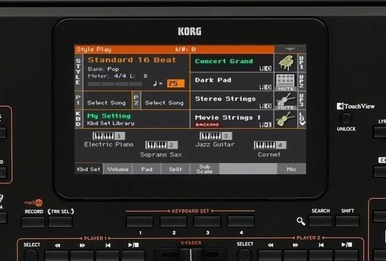 LCD екран и тъч за Корг ПА 700, ПА 1000 и ПА 4X
