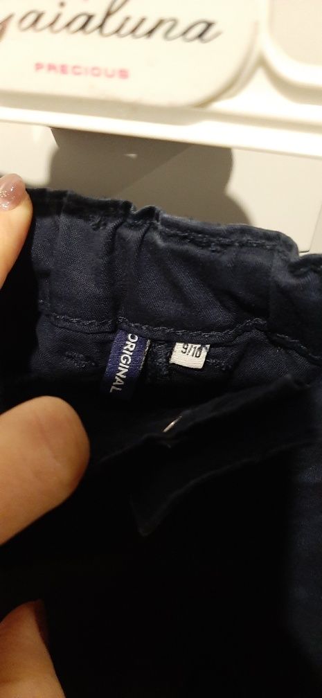 Complet cămașa  pantalon albastru bumbac 9 10 ani