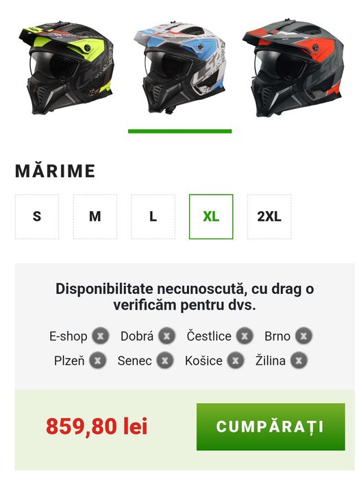 Casca Drifter LS2 OF606 whit blue Noua