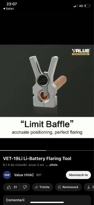 Trusa presa bercluit electrica VET-19Li value 1/4-3/4