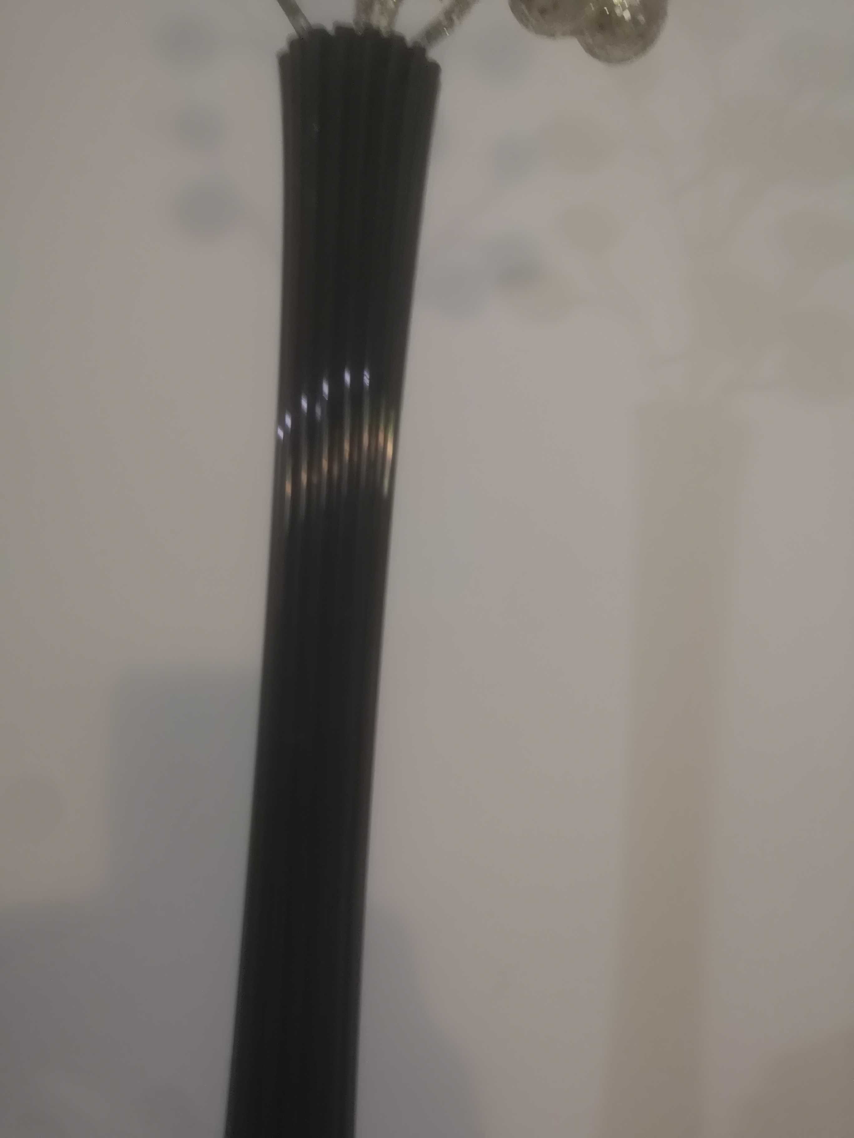 Vaza asimetrica sticla de murano neagra 60 cm