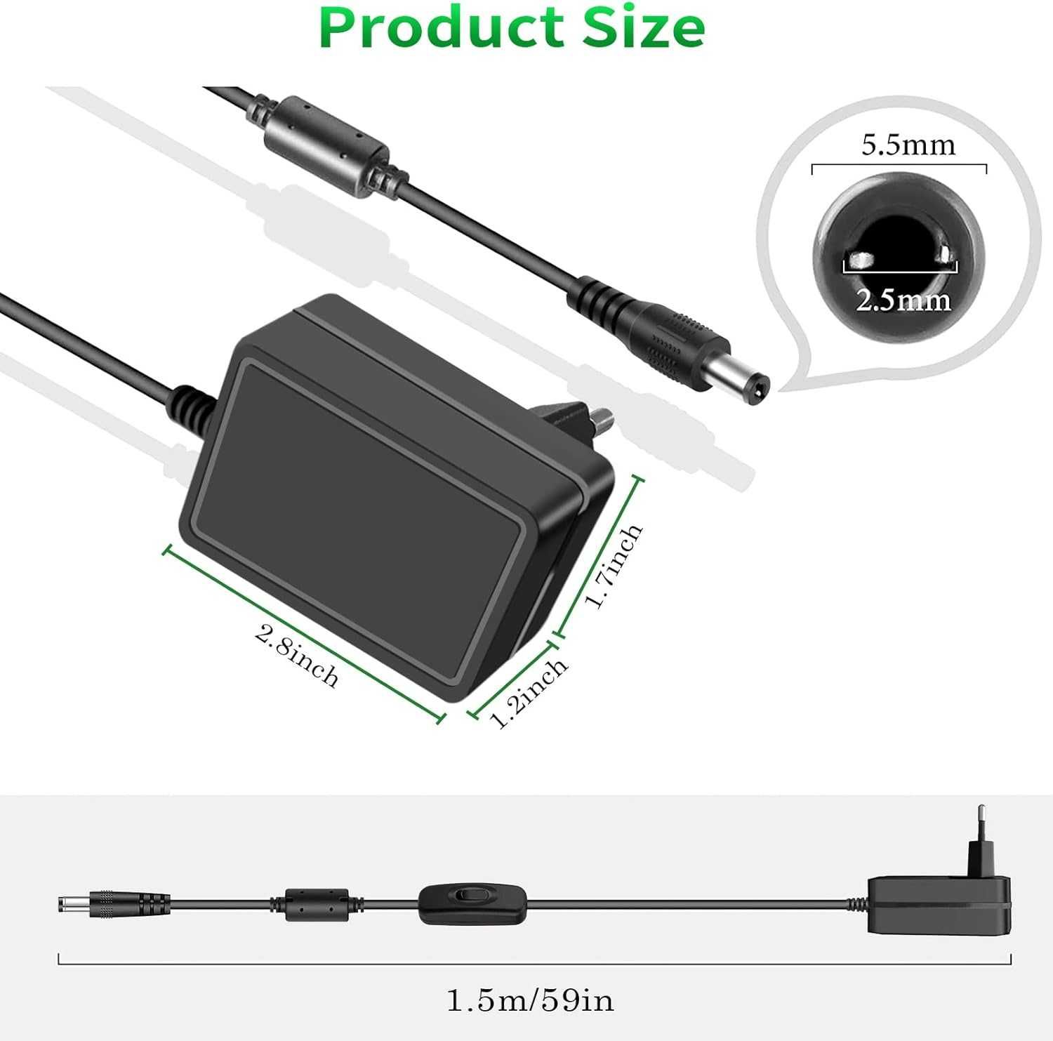 Sursă alimentare adaptor incarcator 12V 2A,CA 100-240V DC 12 V