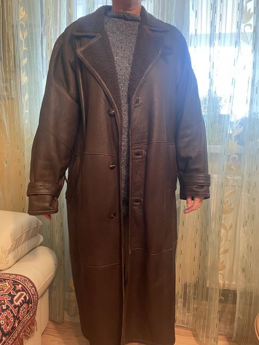 Haina piele lunga cu blana de miel