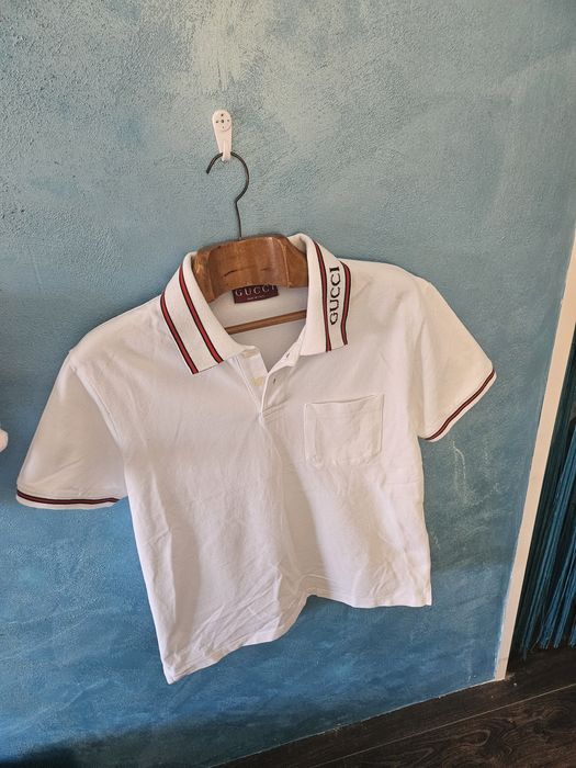 Tricou Gucci clasic alb Premium