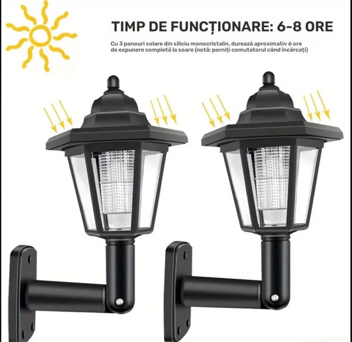 Set doua lampi solare de perete