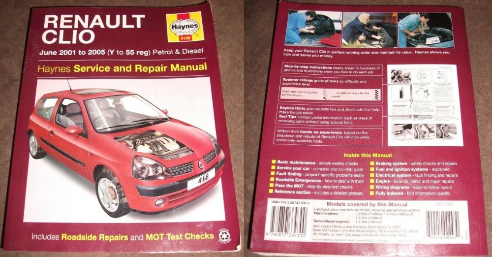Manual auto Haynes Renault Clio, Megane, Scenic, Laguna