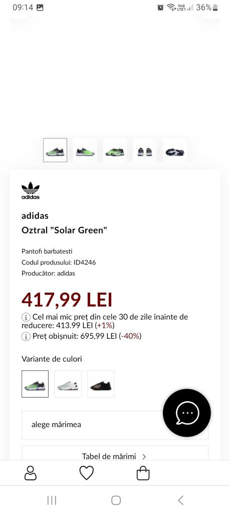 Adidas Oztral Solar Green
