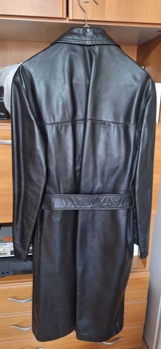 Haina din piele model unisex lunga