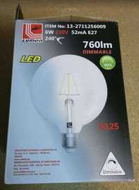 Bec LED DIMABIL G125 6W clar E27 Glob NOU Elegant in sufragerie