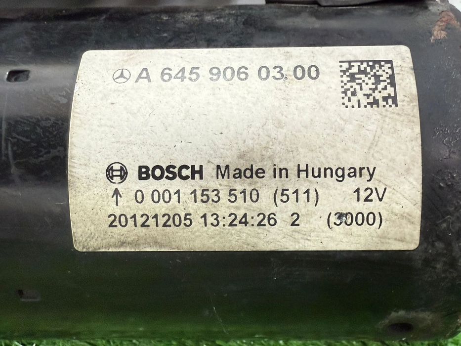 ELECTROMOTOR MERCEDES BENZ A200 2013 W176 1.8 DIESEL COD OEM A6459060300 0001153510 20121205 2012-2018