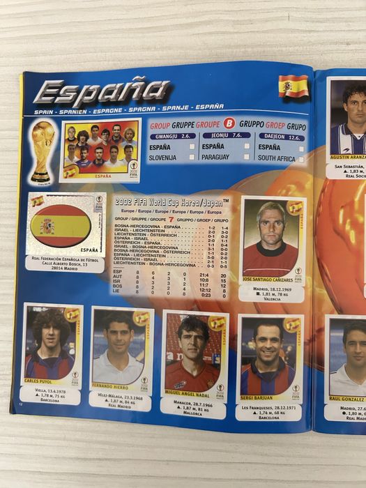 Panini World Cup 2002 – напълно попълнен албум (оригинал)