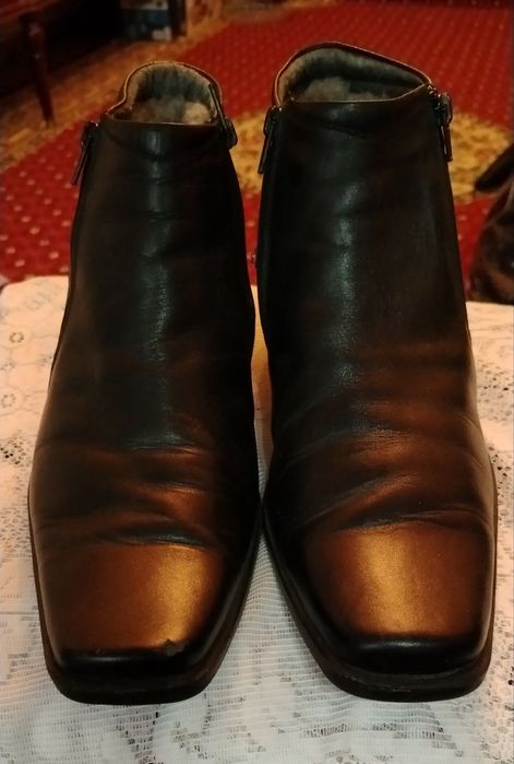 Мужские полусапожки кожа, мех - 100 %, Италия.