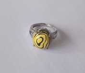 Сребърен пръстен с fordite