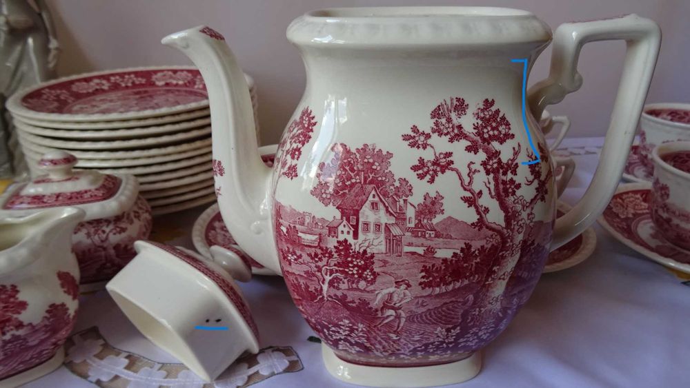 Винтидж Villeroy & Boch,  декор Rusticana със забележки.