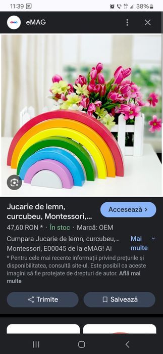 Jucarie interactiva Noriel sunete alfabet animale curcubeu lemn monte