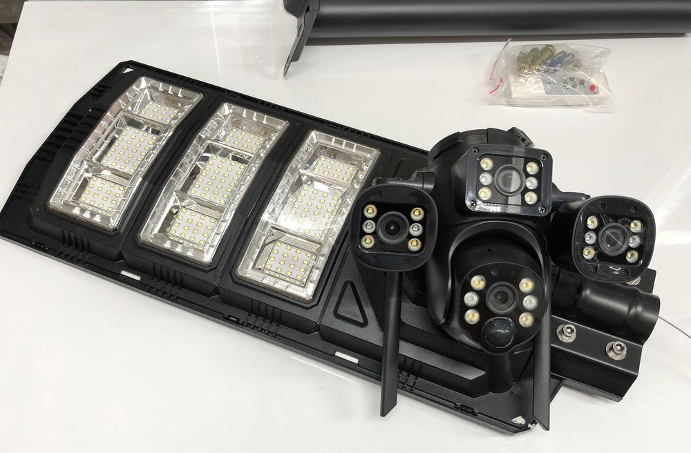 Lampa Proiector Camera Solara 450W Video 4K UltraHd 4G Sim IR +50m Led