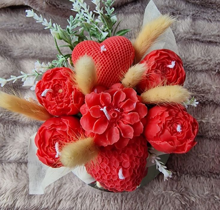 Buchet flori din ceara