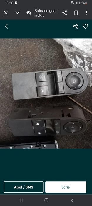Butoane geamuri Opel Astra H Zafira B cu 2 și cu 4 geamuri