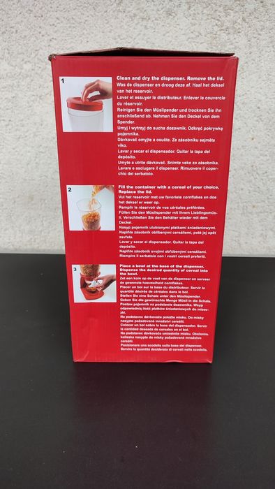 dispenser dozator dozare cereale fulgi de porumb mic dejun kelloggs