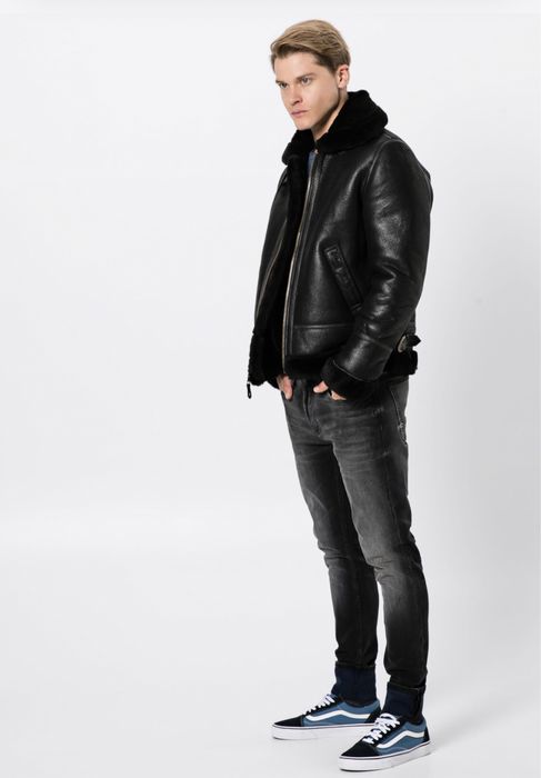 Schott NYC B-3 Bomber Jacket ОРИГИНАЛНО мъжко кожено яке - М