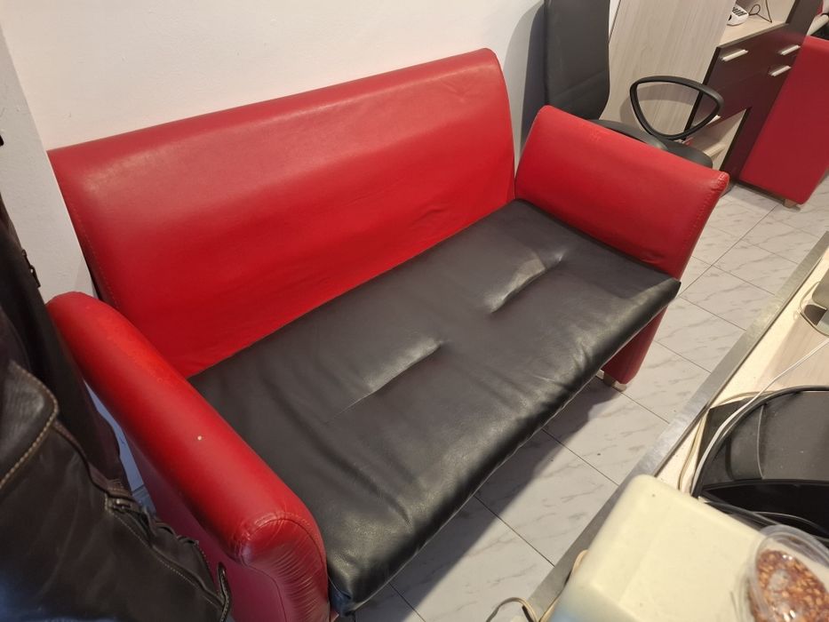 Кожен диван-канапе - 2бр.