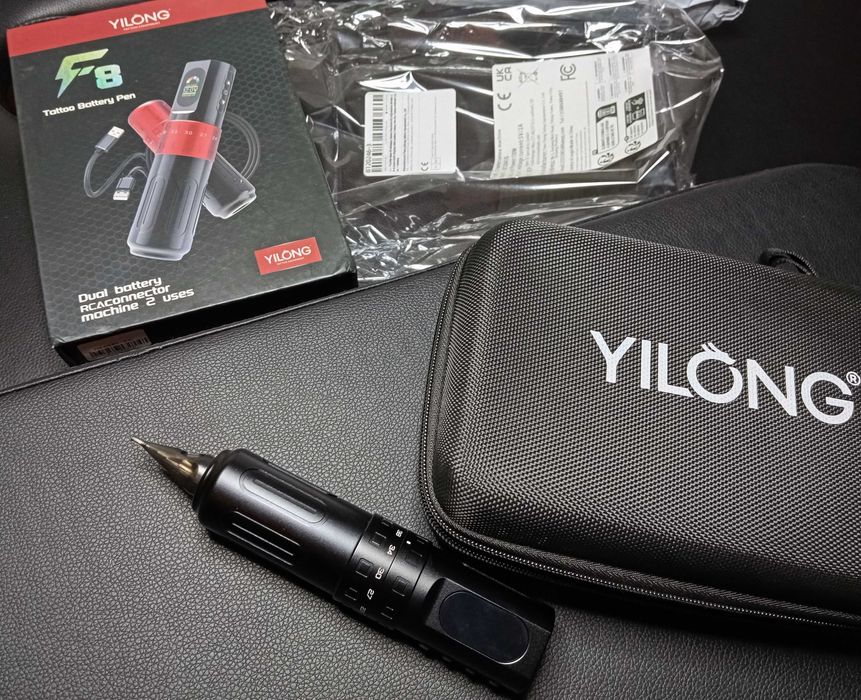 Mega Kit Aparat de tatuat Ylong F8 Multistroke 2.4 - 4.5, Strong Motor