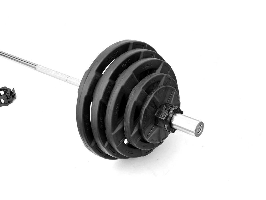 Сет Прав Лост 220 см + 105 кг Дискове, Комплект Щанга