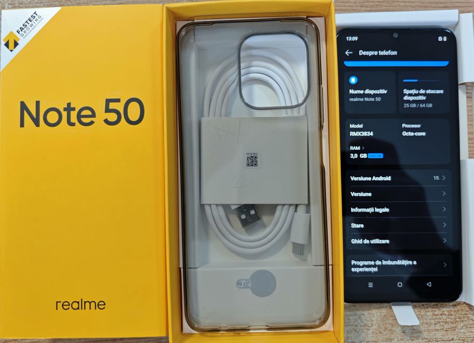 Realme Note 50 64GB 3GB RAM Dual SIM Midnight Black
