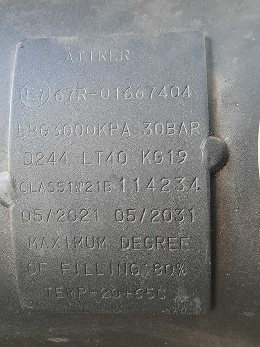 Газова бутилка 2021 год.