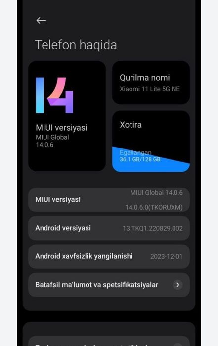 Xiaomi 11 lite 8/128