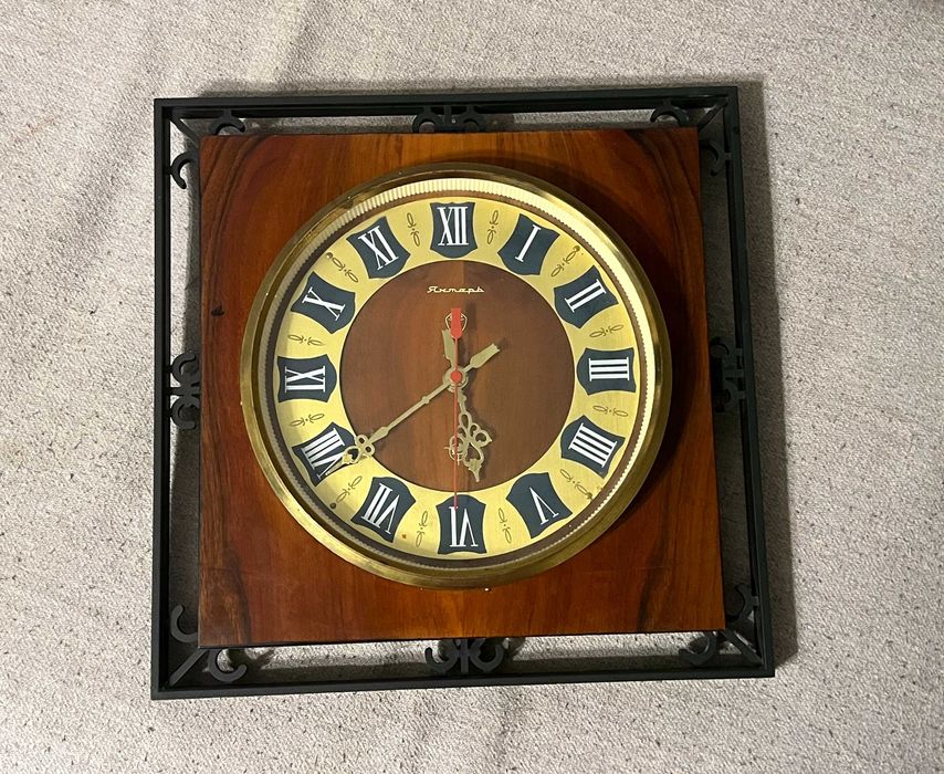 Ceas de perete Yantar CCCP vintage funcțional rar mecanism sovietic