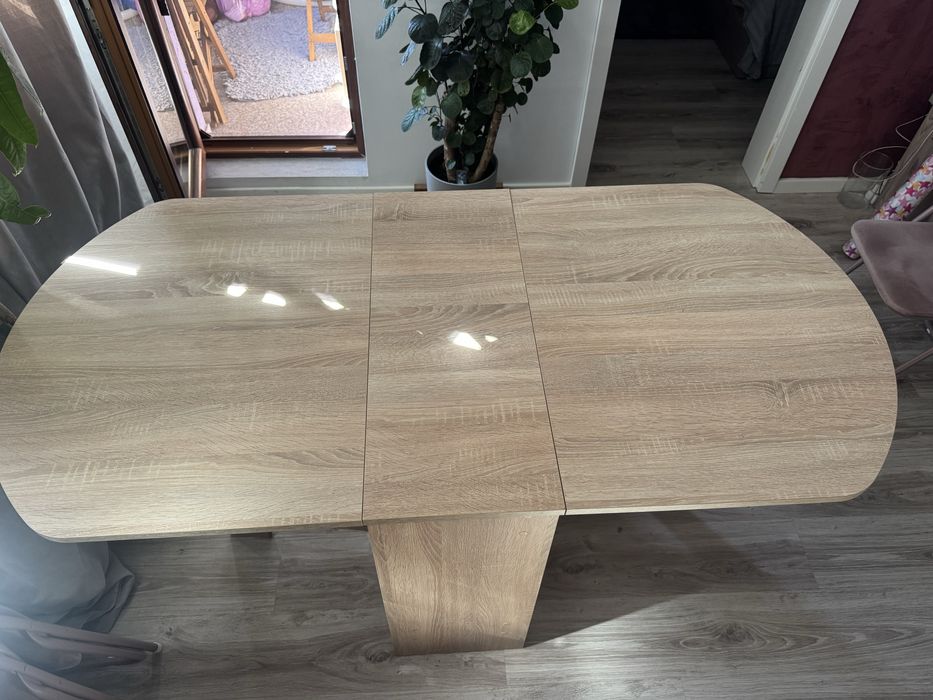 Masa stejar deschis 80*100  extinsa 163 cm