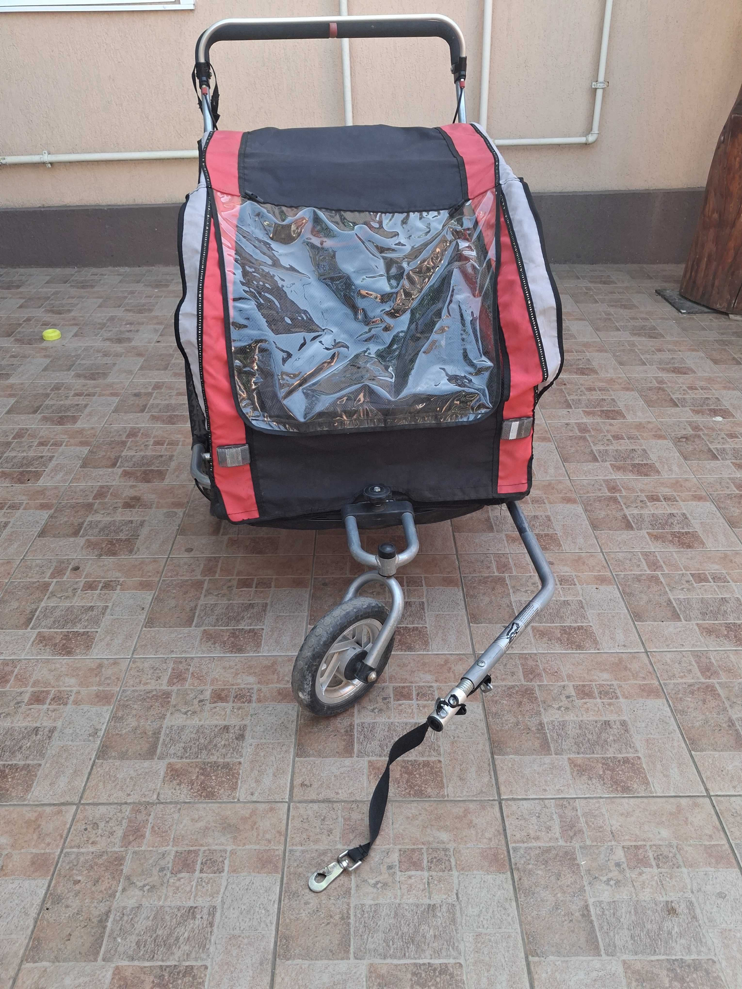 Remorcă bicicleta Kranich 2 copii