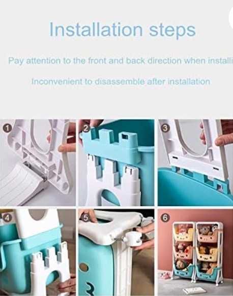 Детска етажерка в пастелни цветове