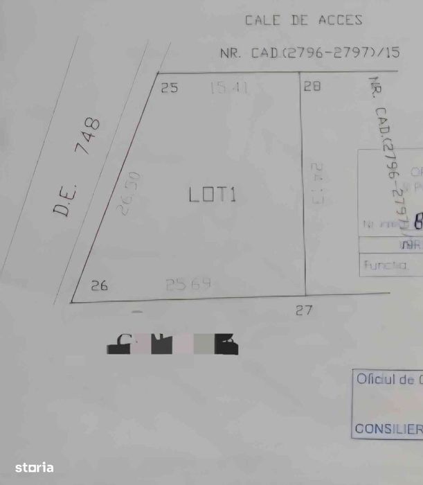 Teren intravilan, com Rediu. jud. Iasi.