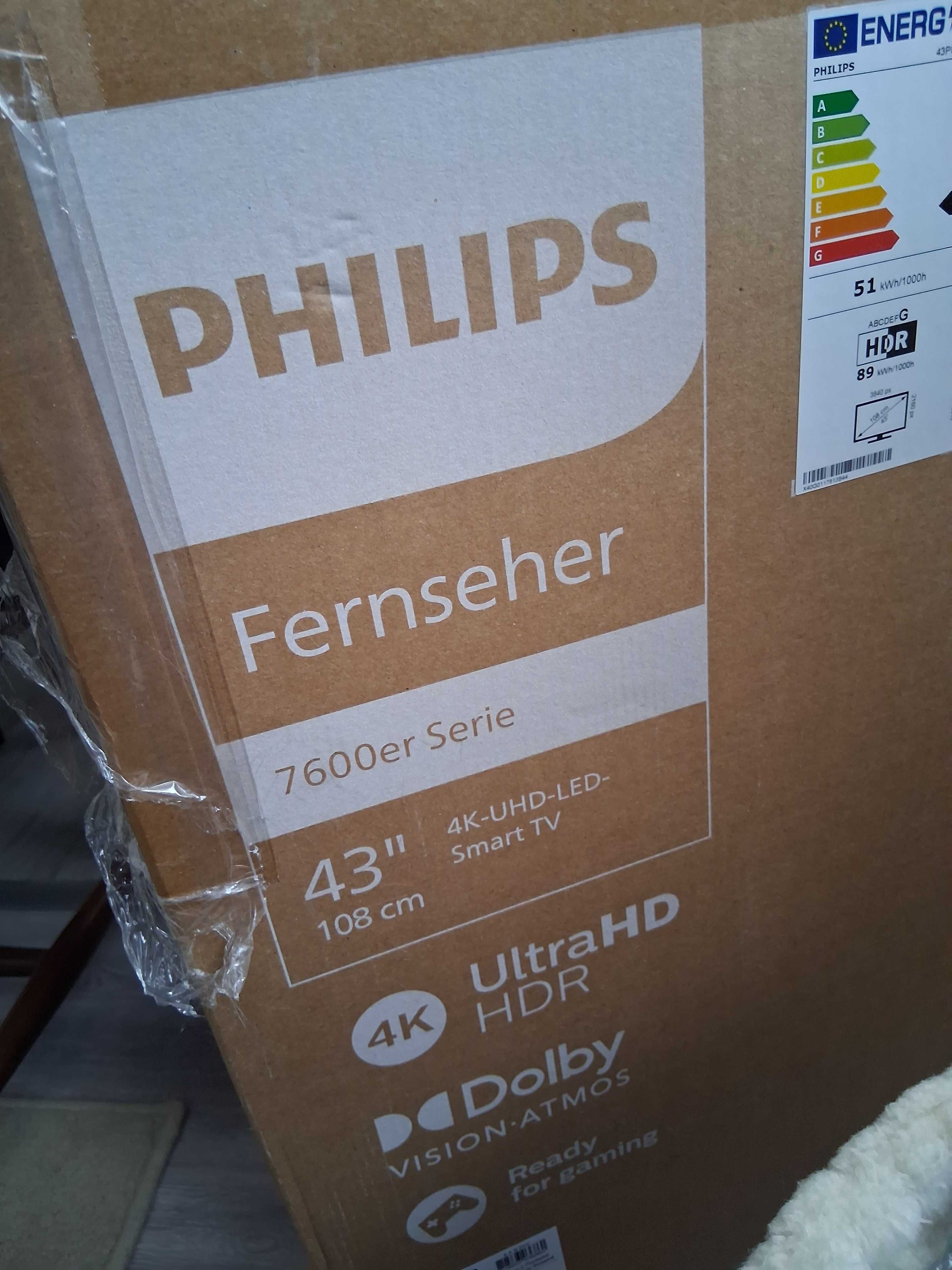Телевизор Philips LED 43PUS7608, 43" (108 см), Smart, 4K Ultra HD
