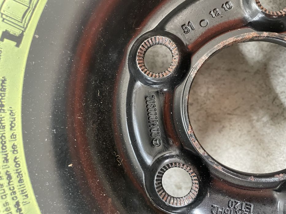 Roata rezerva slima 5 x 120 Audi / VW / Mercedes 125/90/R16 125/70/R19