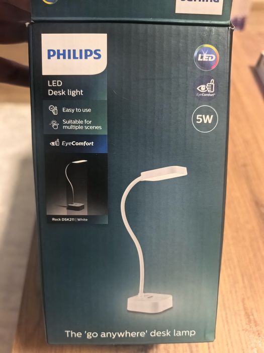 Philips LED настолна лампа Rock 5W, USB