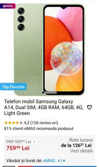 NOU Samsung A14 Light Superb  Garanție