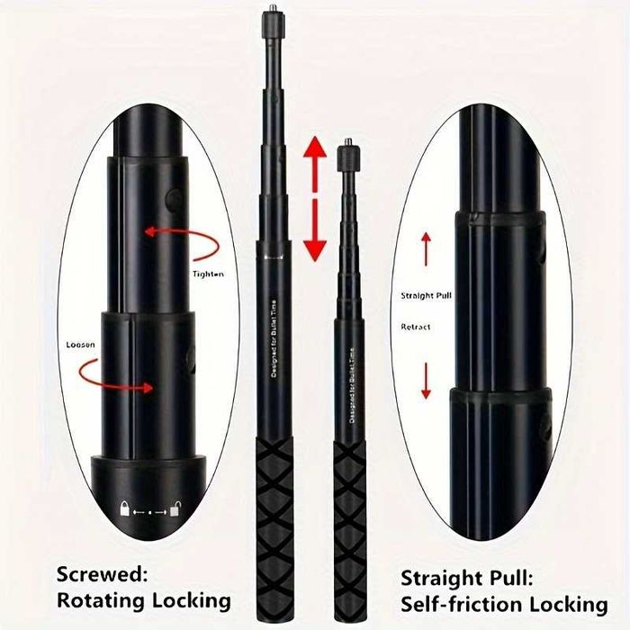 Invisible Selfie Stick invizibil Insta360 X2 X3 X4 X5 GoPro Max - 1.5m