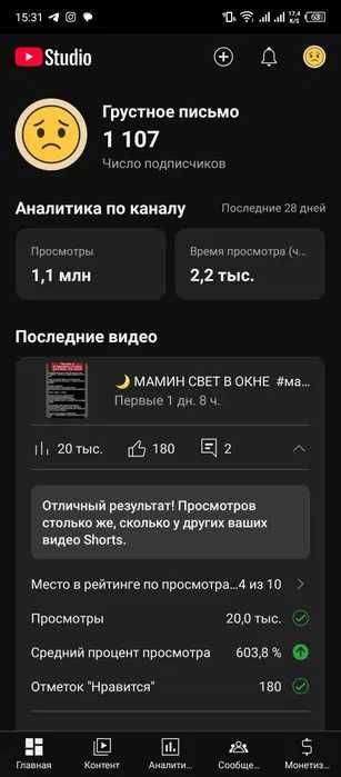 Продам YouTube канал