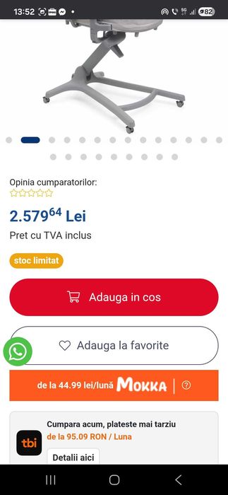 Vand cos chicco 5 în 1