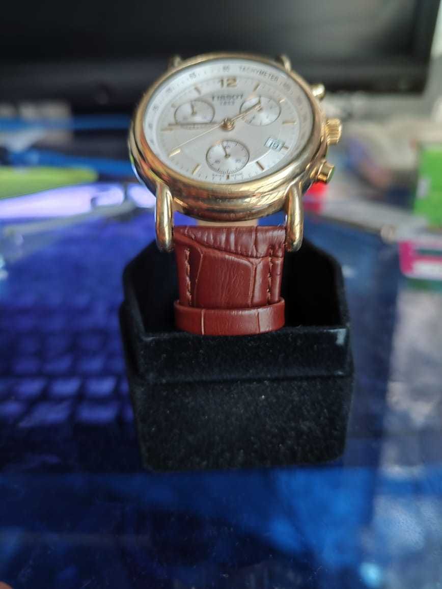 ЗОЛОТЫЕ часы Tissot 750 проба + частично механизм из серебра и золота