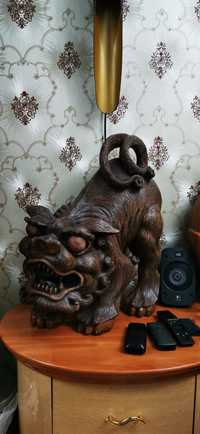 Sculptura lemn masiv Feng shui arta statuete raritate unicate