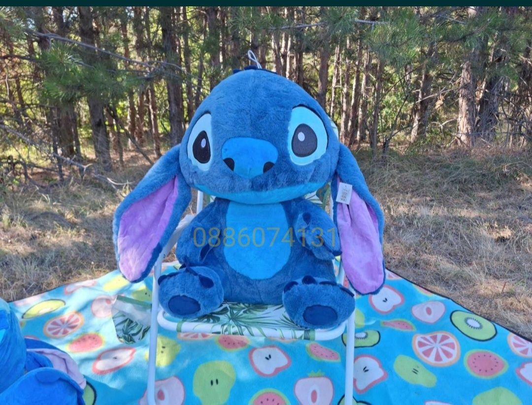 Гигантски Плюшен Стич, Голям Плюшен Стич Stitch, 100см, Плюшена играчк