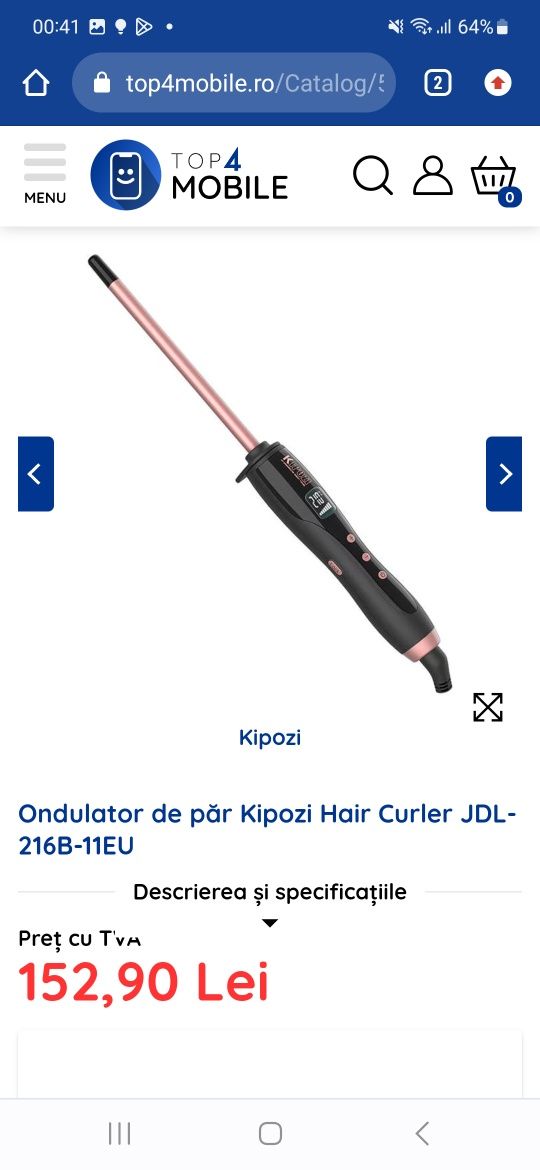 Ondulator de păr Kipozi Hair Curler JDL-216B-11EU