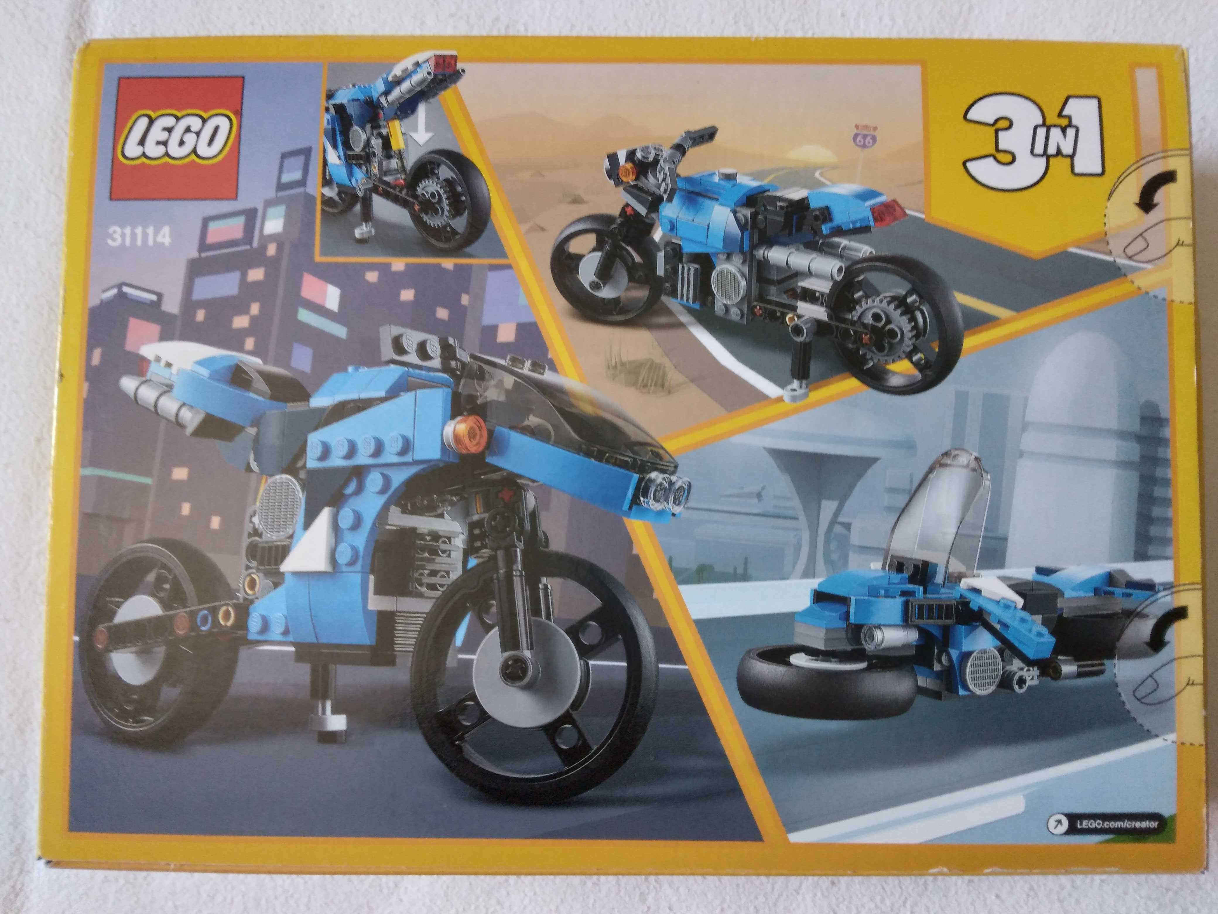 Lego 3in1 Creator 31114 Motocicleta de oras, de curse si turing, nou