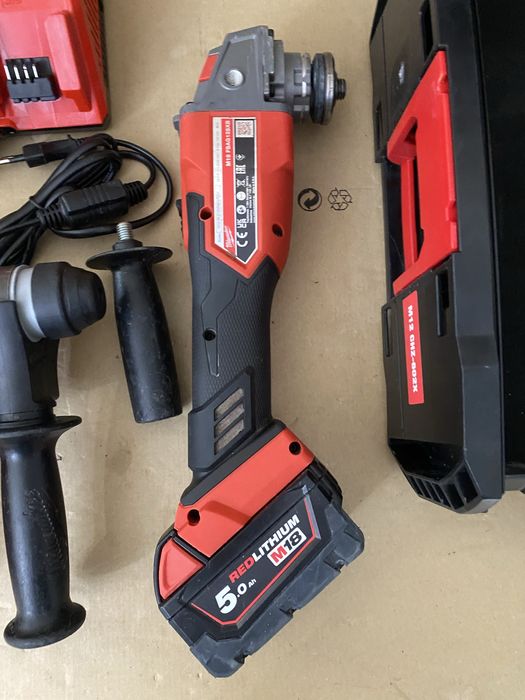 Milwaukee M18 set rotopercutor si polizor unghiular fabricatie 2023