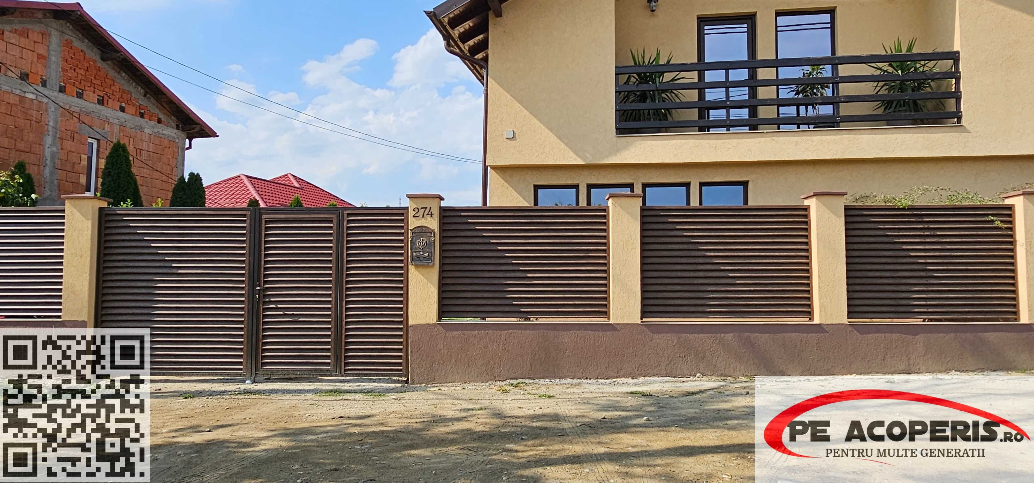 Gard si porti – model gard exterior- gard jaluzea modern –model poarta