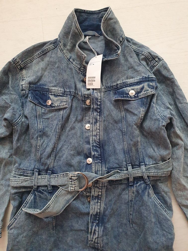 Vand salopeta denim dama, noua cu eticheta, marca H&M, marime 48